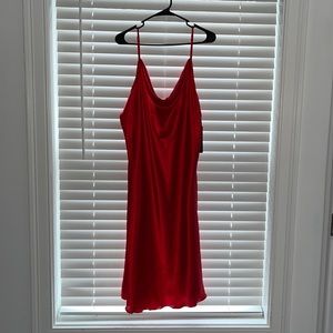 Nwt bebe silk 2x red slip dress